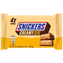 SNICKERS Multipack Duo Creamy Peanut Butter 4x(2x18,25g) image
