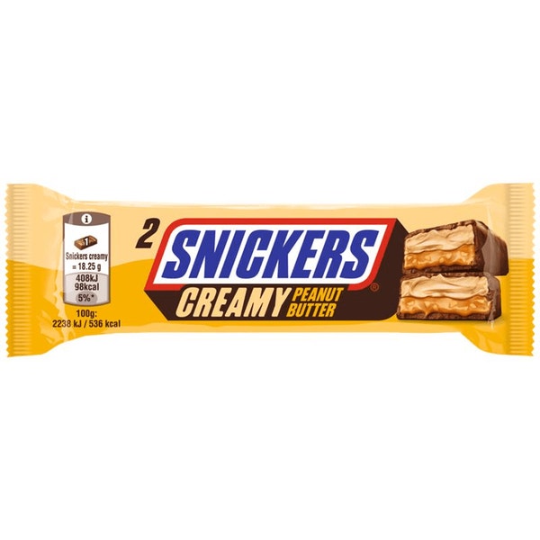 SNICKERS Duo Creamy Peanut Butter 2x18,25g