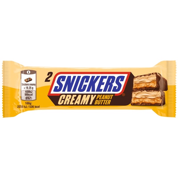 SNICKERS Duo Creamy Peanut Butter 2x18,25g